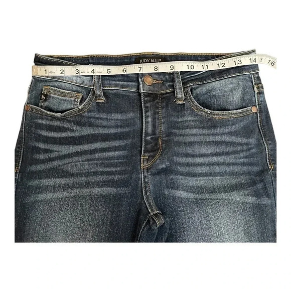 Judy Blue Relaxed Fit JB82102DK Dark Wash Ankle Stretch Jeans Womens size 7/28 - Picture 10 of 15